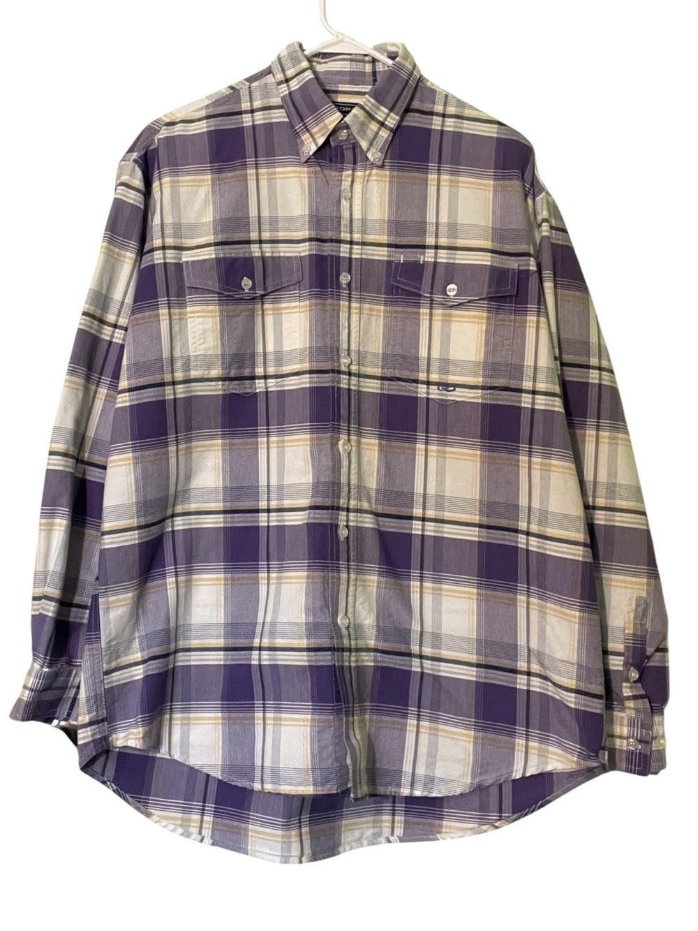 Vintage Roper Western long sleeve button up, plaid shirt. Size large GUC
